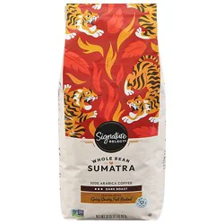 Signature Select Coffee Whole Bean Dark Roast Sumatra - 32 Oz