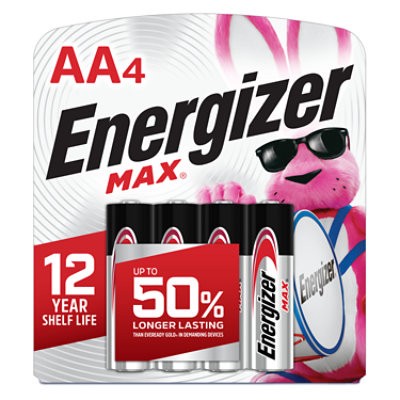 slide 1 of 4, Energizer Max Aa Alkaline Batteries - 4 Count, 4 ct
