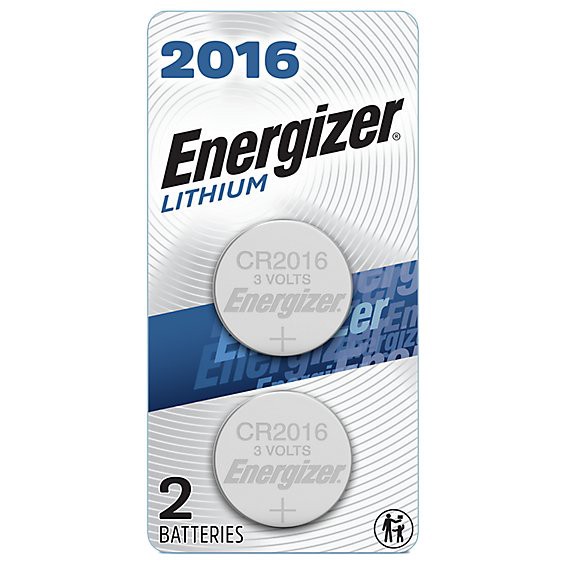 slide 1 of 1, Energizer 2016 3v Lithium Coin Batteries - 2 Count, 2 ct