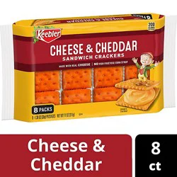 Keebler Sandwich Crackers Cheese And Cheddar Single Serve Snack Crackers 8 Count - 11 Oz