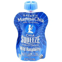 Mamma Chia Organic Vitality Snack Chia Squeeze Wild Raspberry - 3.5 Oz