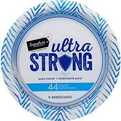 Signature Select Ultra Strong 10 Inch Coated Paper Plates - 44 Count
