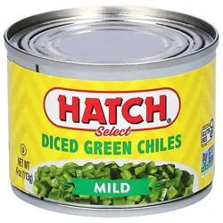 Hatch Select Green Chiles Gluten Free Diced Fire-Roasted Mild Can - 4 Oz
