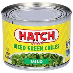 Hatch Select Green Chiles Gluten Free Diced Fire-Roasted Mild Can - 4 Oz
