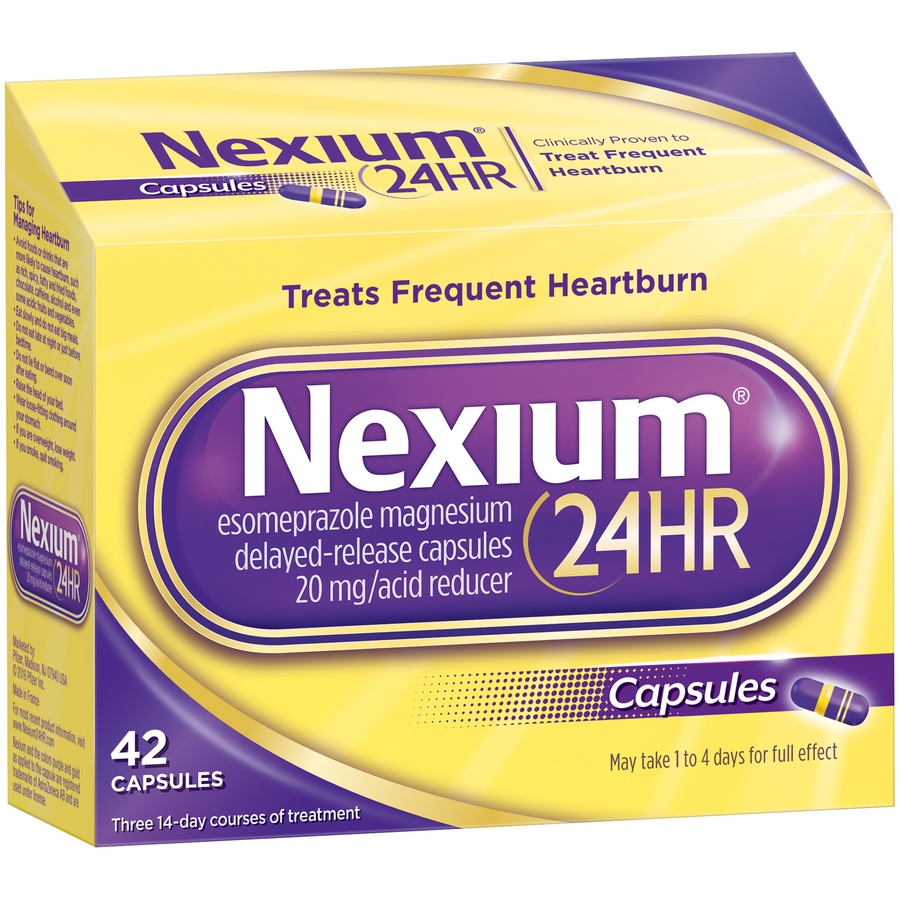 slide 6 of 6, Nexium 24HR Delayed Release Heartburn Relief Capsules with Esomeprazole Magnesium Acid Reducer - 42ct, 42 ct