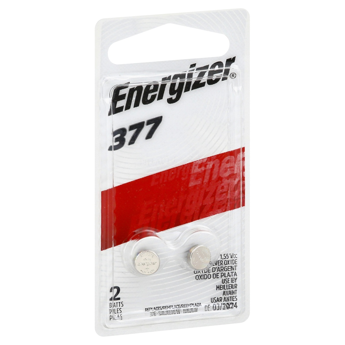 slide 2 of 8, Energizer 2pk 377 Batteries Silver Oxide Button Battery, 2 ct