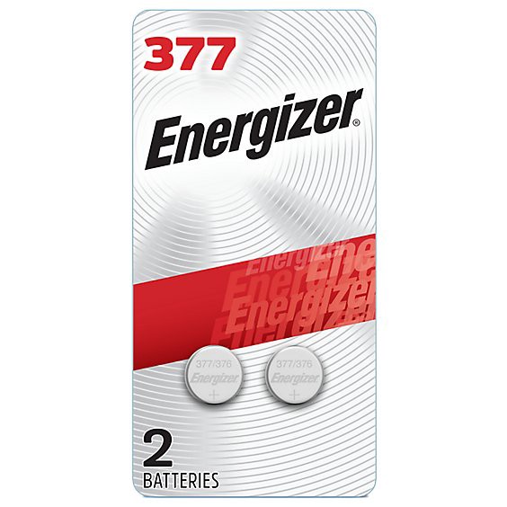 slide 1 of 1, Energizer Batteries Watch Electronic 1.55 V 377 - 2 Count, 2 ct
