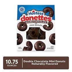 Hostess Donettes Double Chocolate Mini Breakfast Donuts Bag - 10.75 Oz