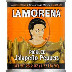 La Morena Pickled Jalapeno Peppers Can - 28.2 Oz