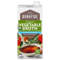Bonafide Vegetable Broth No Salt Organic - 32 Oz