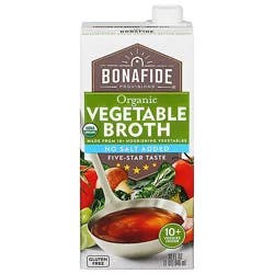 Bonafide Vegetable Broth No Salt Organic - 32 Oz