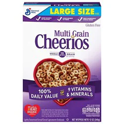 Cheerios Cereal Multi Grain Lightly Sweetened Box - 12 Oz
