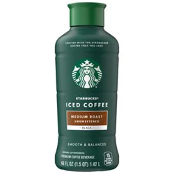 Starbucks Iced Coffee Medium Roast Unsweetened - 48 Fl. Oz.