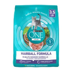 Purina One Hairball Formula Real Chicken Dry Cat Food - 3.5 Lb