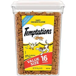 Temptations Classic Tasty Chicken Flavor Crunchy And Soft Adult Cat Treats - 16 Oz