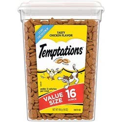 Temptations Classic Tasty Chicken Flavor Crunchy And Soft Adult Cat Treats - 16 Oz
