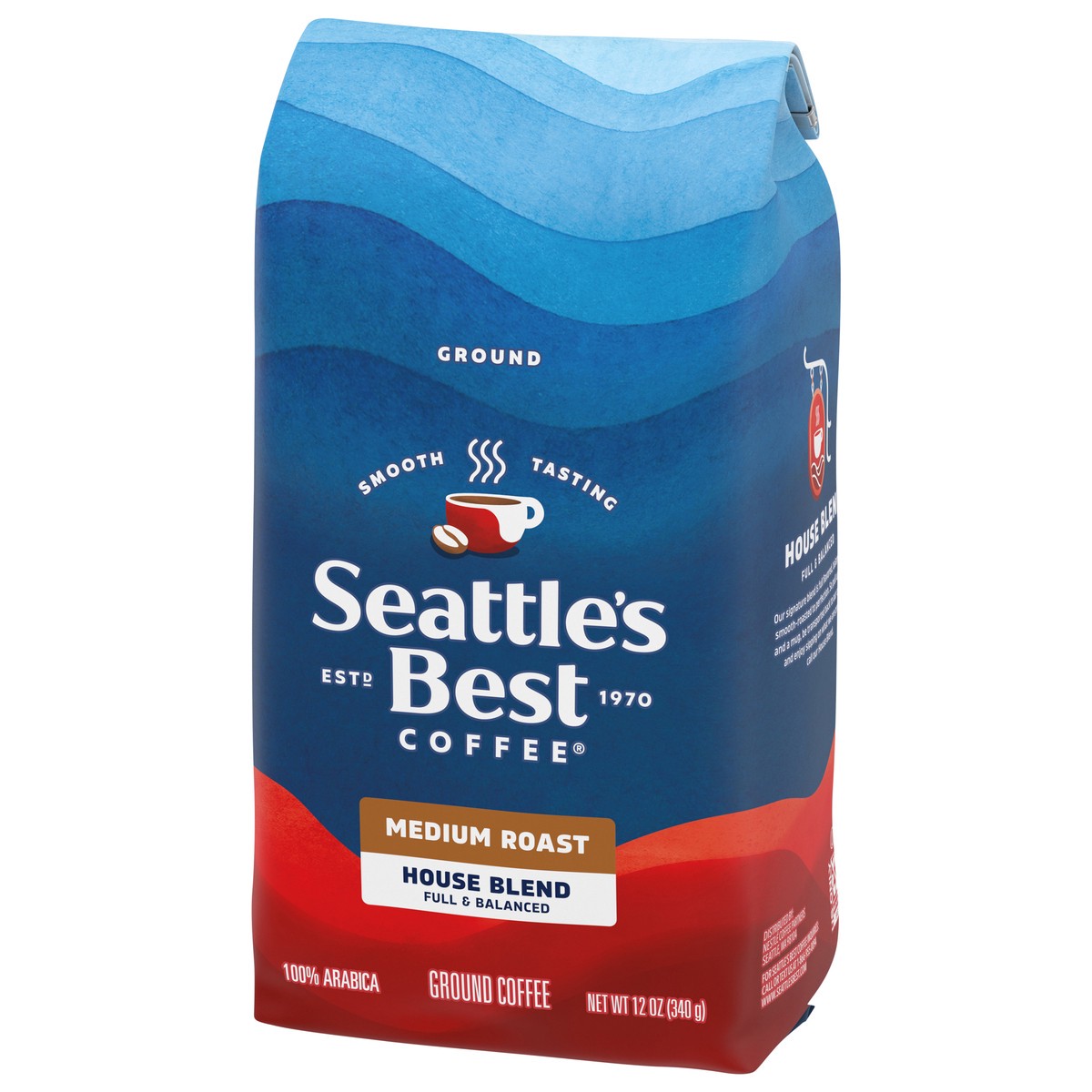 slide 11 of 12, Seattles Best Coffee Ground Coffee House Blend Born In Seattle - 12 Oz, 12 oz