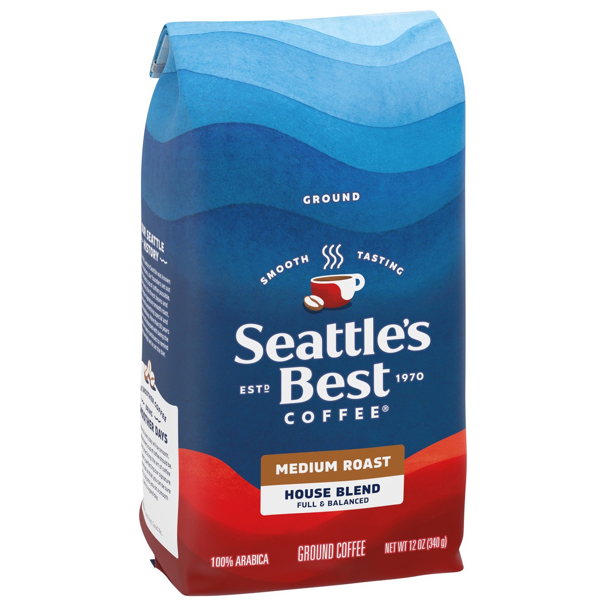 slide 9 of 12, Seattles Best Coffee Ground Coffee House Blend Born In Seattle - 12 Oz, 12 oz