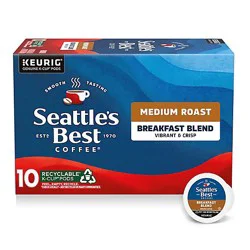 Seattles Best Coffee Coffee K-Cup Pods Medium & Vibrant Breakfast Blend - 10 Count