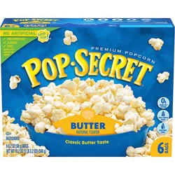 Pop Secret Butter Microwave Popcorn 6 Count - 3.2 Oz