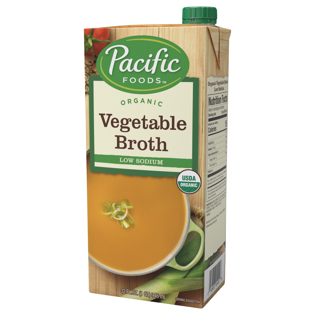 slide 3 of 9, Pacific Foods Gluten Free Organic Low Sodium Vegetable Broth - 32oz, 