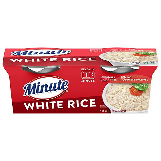 slide 1 of 6, Minute White Rice Ready To Serve In Cup 2 Count - 8.8 Oz, 8.8 oz