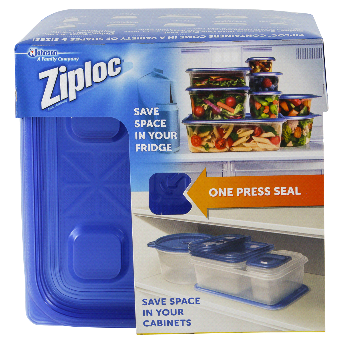 slide 8 of 11, Ziploc Brand, Food Storage Containers with Lids, Smart Snap Technology, Square, 4 ct, 4 ct