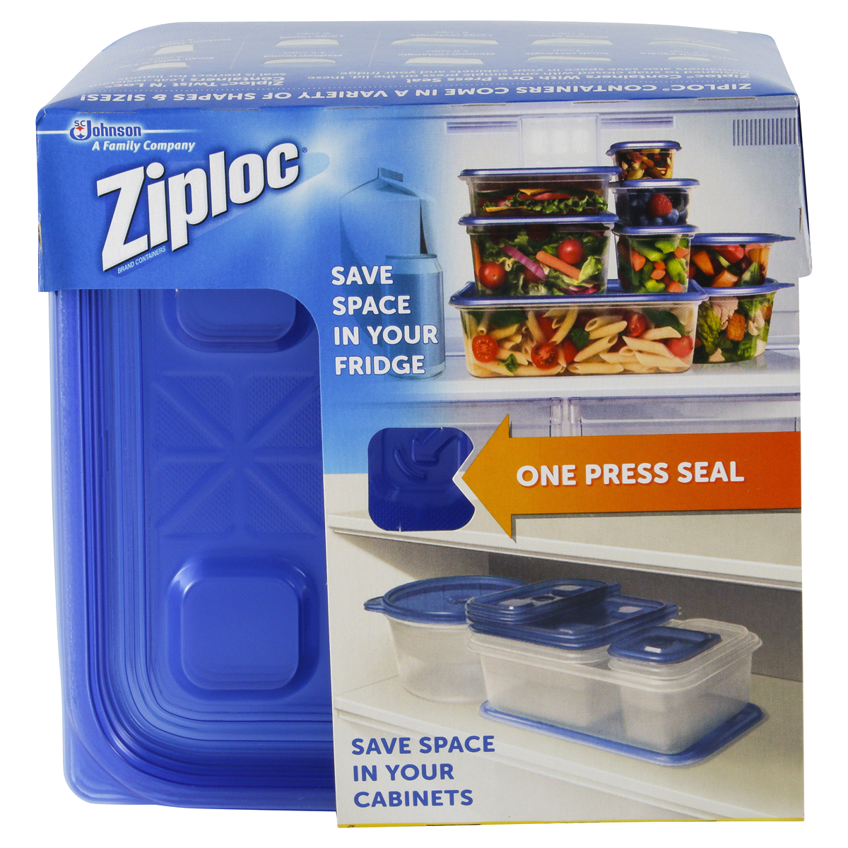 slide 11 of 11, Ziploc Brand, Food Storage Containers with Lids, Smart Snap Technology, Square, 4 ct, 4 ct