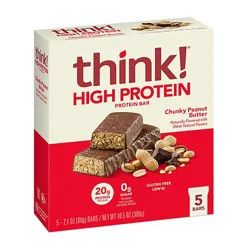 Thinkthin High Protein Bars Chunky Peanut Butter Chocolate - 5 Count