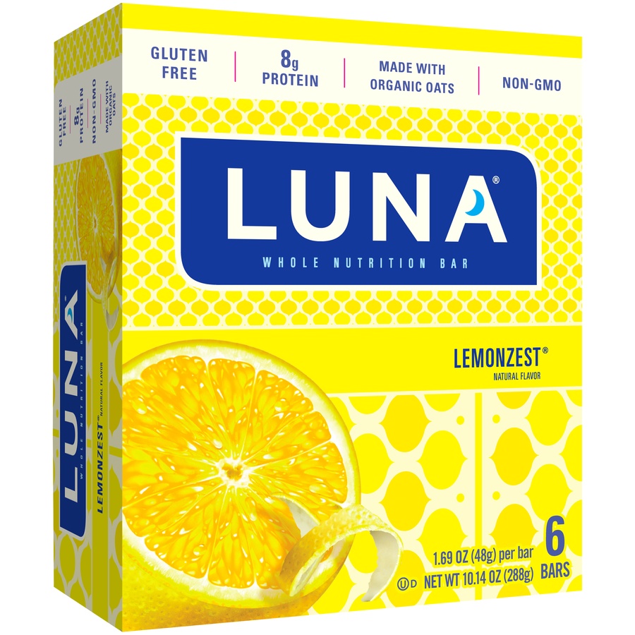 slide 2 of 8, Luna Whole Nutrition Bar Lemonzest, 6 ct; 1.69 oz