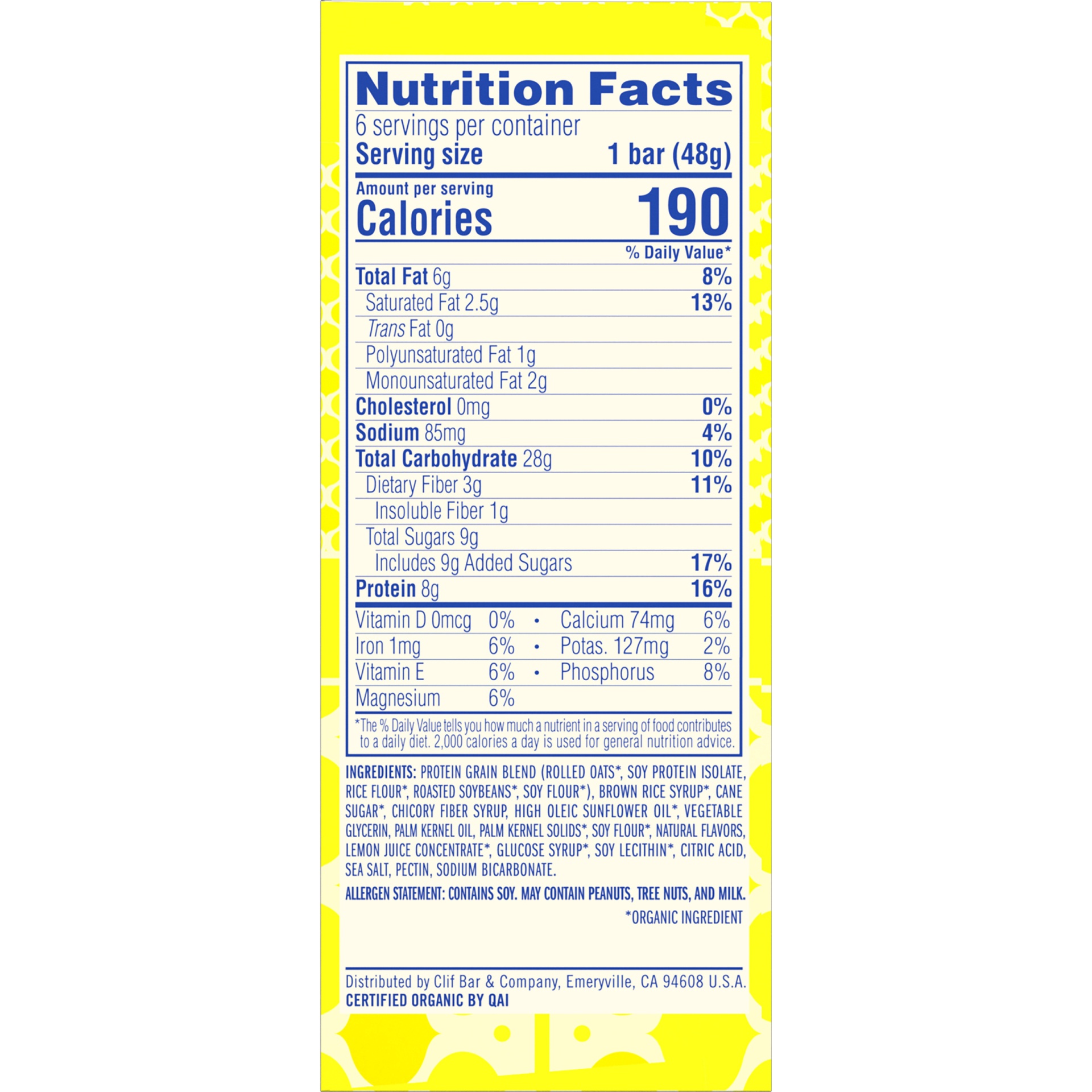 slide 6 of 8, Luna Whole Nutrition Bar Lemonzest, 6 ct; 1.69 oz