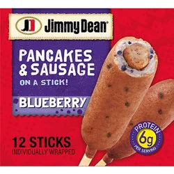 Jimmy Dean Blueberry Pancakes And Sausage On A Stick 12 Count - 30 Oz
