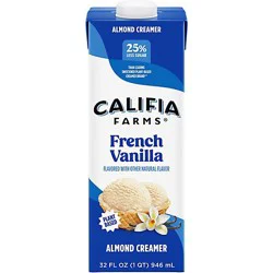 Califia Farms French Vanilla Almond Milk Coffee Creamer - 32 Fl. Oz.
