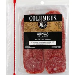 Columbus Pre-Sliced Genoa Salame Pillow Pack - 10 Oz