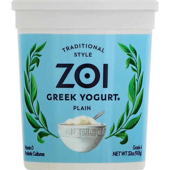 slide 1 of 1, Zoi Greek Yogurt Plain Traditional Style - 32 Oz, 32 oz