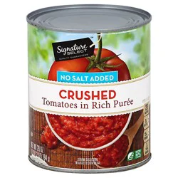 Signature Select Crushed In Rich Puree No Salt Added Tomatoes - 28 Oz