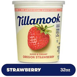 Tillamook Good & Creamy Oregon Strawberry Low-Fat Yogurt Tub - 32 Oz