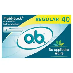 O.b. Original Tampons Digital Applicator Free Regular Absorbency - 40 Count