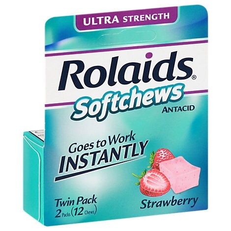 slide 1 of 1, Rolaids Ultra Strength Softchews Strawberry, 12 ct