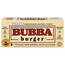 Bubba Burger Frozen Turkey - 2 Lb