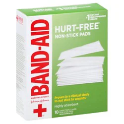 Band-Aid Pads Non-Stick Large - 10 Count