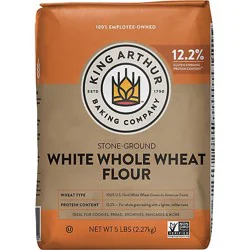King Arthur Baking Company Stone Ground White Whole Wheat Flour - 5 Lb