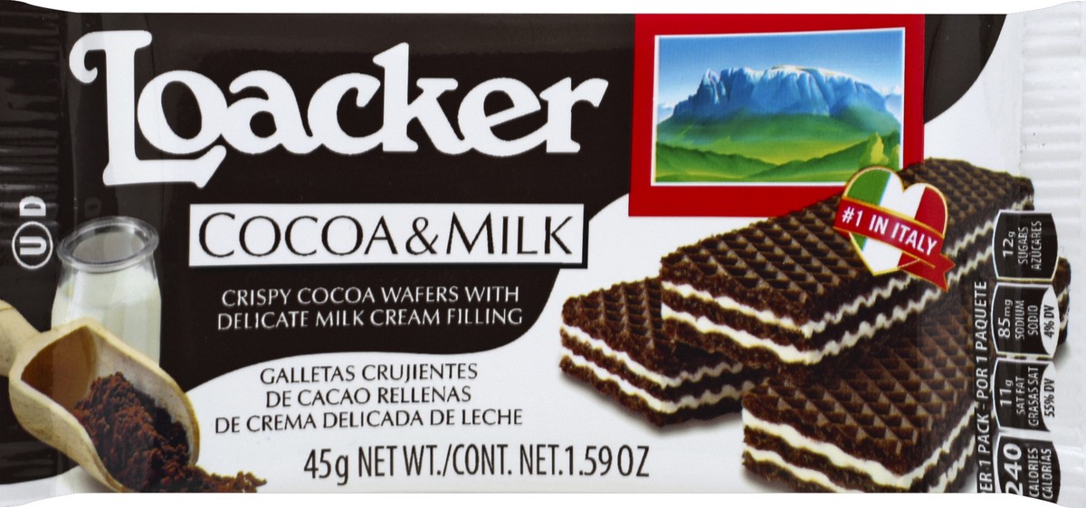 slide 4 of 6, Loacker Wafer 45 g, 45 g