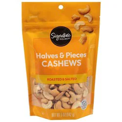 Signature Select Cashews Halves & Pieces Roasted & Salted - 5 Oz