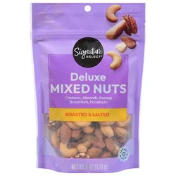 Signature Select Mixed Nuts Deluxe Roasted & Salted - 6 Oz