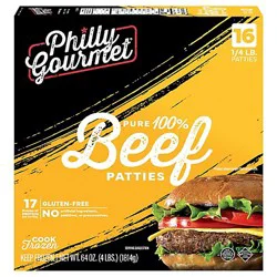 Philly Gourmet 100 Percent Beef Patty - 64 Oz