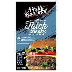 Philly Gourmet Thick And Beefy Beef Patty - 32 Oz
