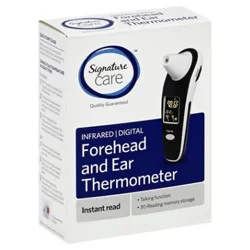 Signature Select/care Thermometer Forehead And Ear Infrared Digital Instant Read - Each