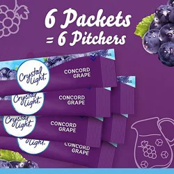 Crystal Light Concord Grape Artificially Flavored Powdered Drink Mix - 6 Count