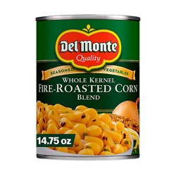 Del Monte Corn Whole Kernel Blend Fire-Roasted With Natural Sea Salt - 14.75 Oz